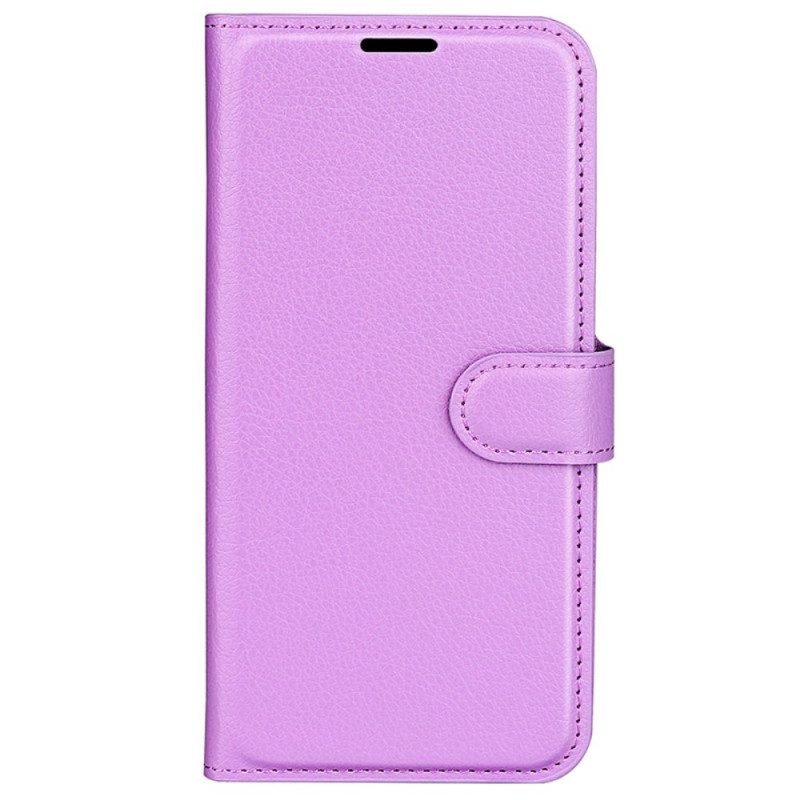 Kotelot iPhone 16 Litchi Faux Leather Suojakuori