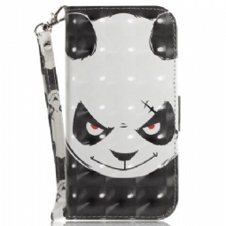 Kotelot iPhone 16 Vihainen Panda Hihnalla