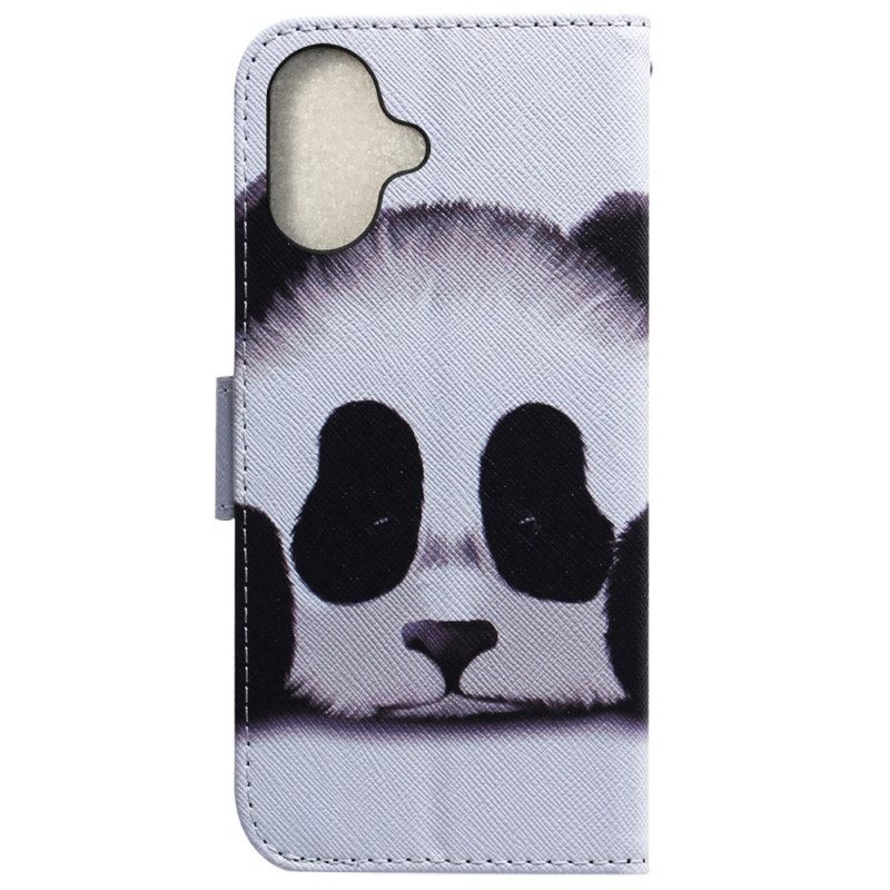 Nahkakotelo iPhone 16 Panda