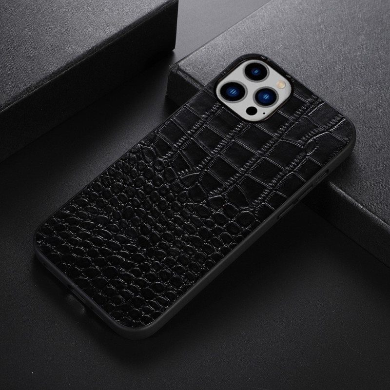 Case iPhone 14 Plus Aito Crocodile Texture -nahka