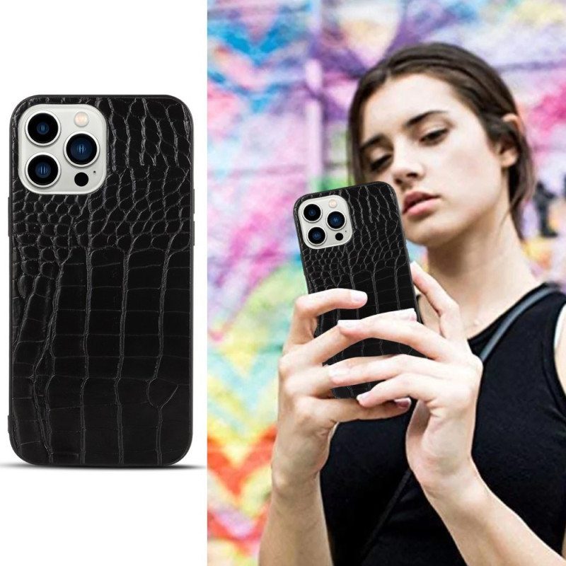 Case iPhone 14 Pro Kiristysnyörillä Kiristysnyöri Krokotiilityyli