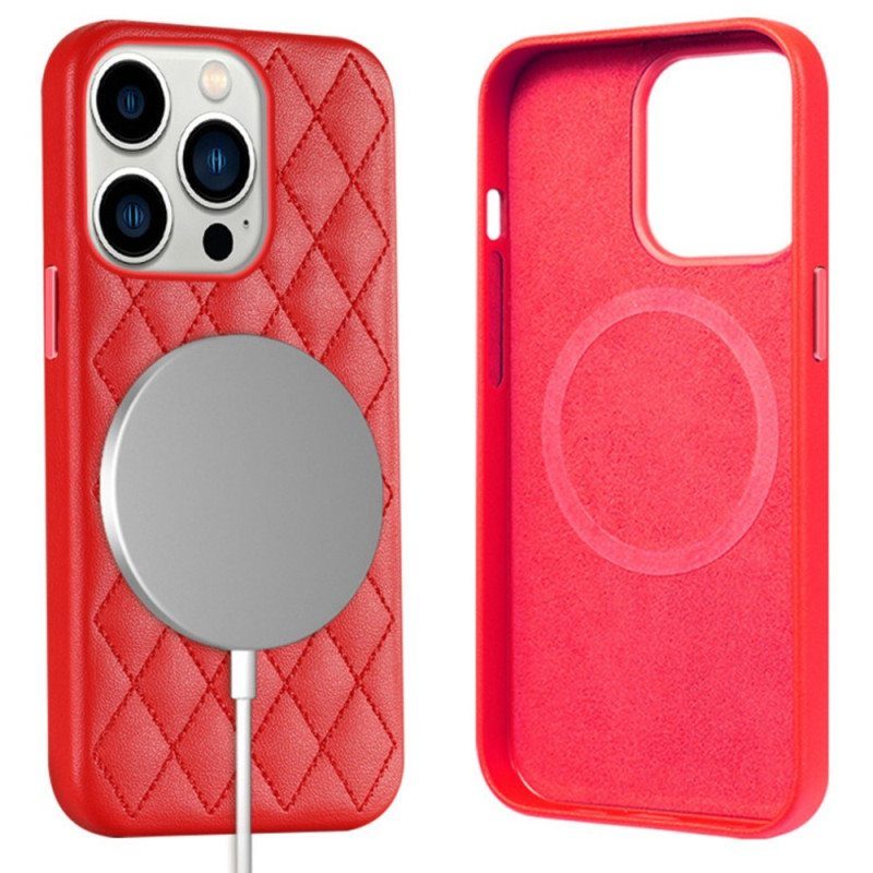 Case iPhone 14 Pro Max Magsafe-yhteensopiva Tikattu Tyyli