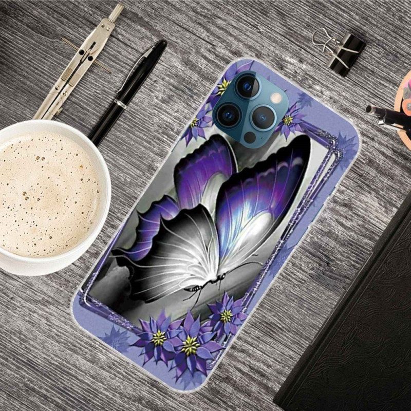 Case iPhone 14 Pro Violetti Perhonen