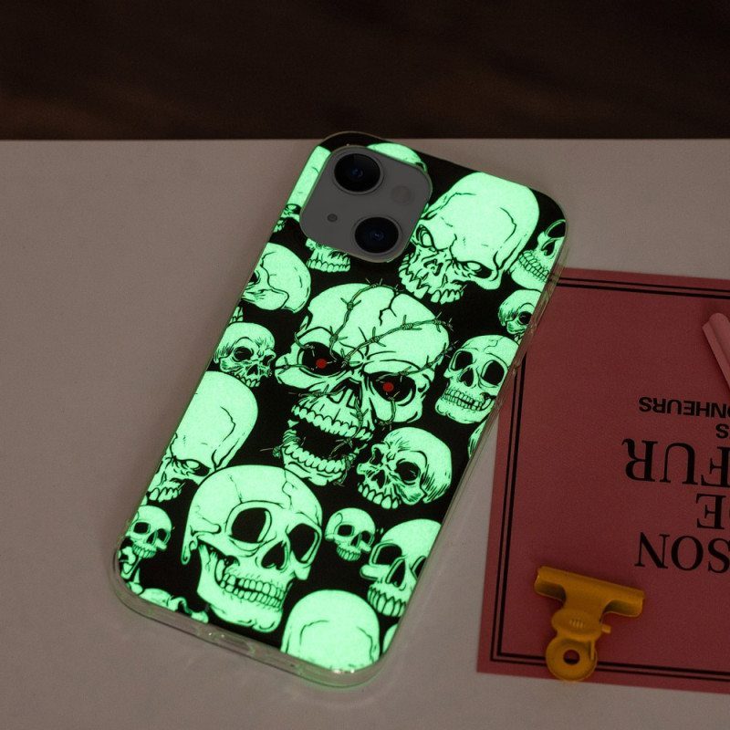 Case iPhone 15 Plus Fluoresoivat Pääkallot