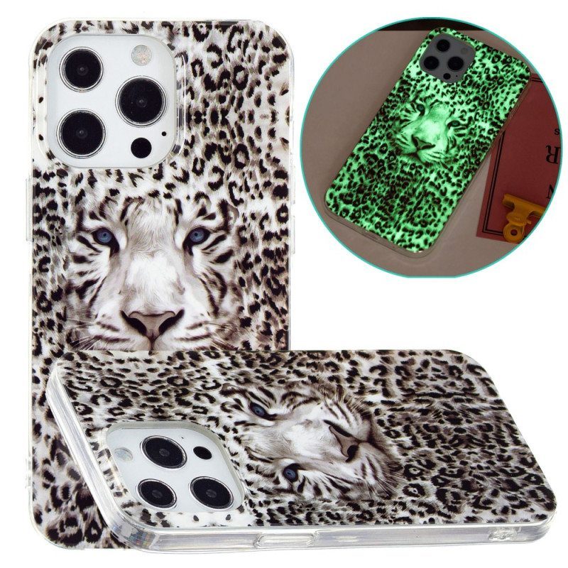 Case iPhone 15 Pro Fluoresoiva Leopardi