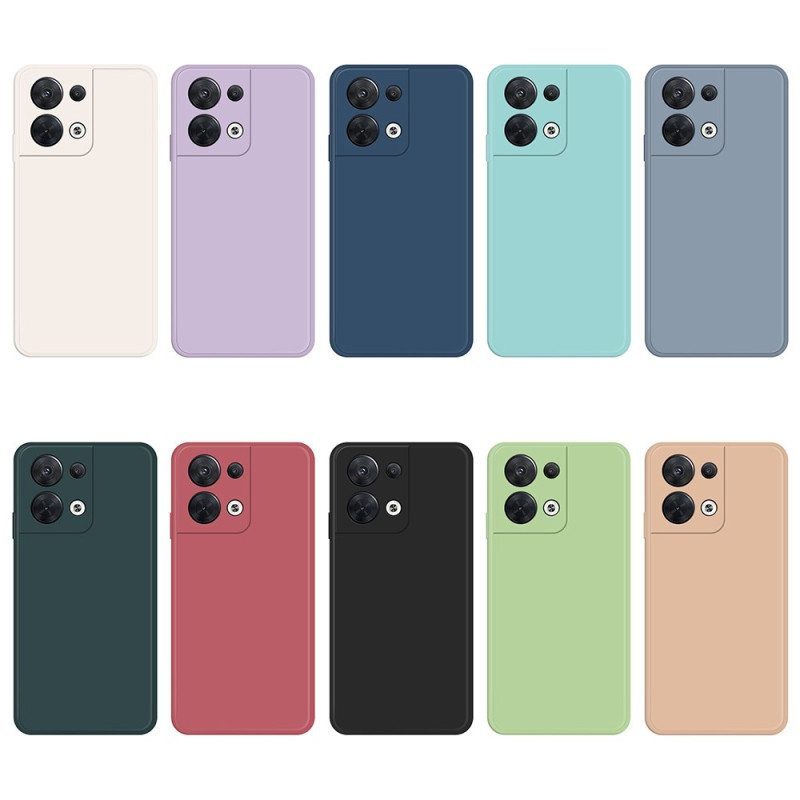 Case Oppo Reno 8 Sisustus Silikonista Mikrokuitua