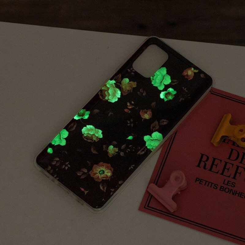 Case Poco M5s Fluoresoivat Liberty Flowers