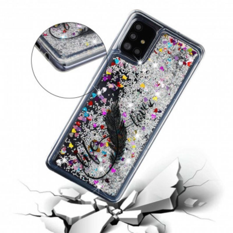 Case Samsung Galaxy A52 4G / A52 5G / A52s 5G Life & Love Paljetteja