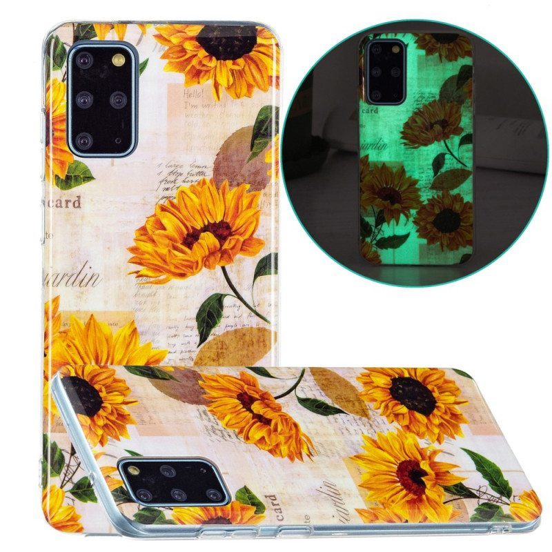 Case Samsung Galaxy S20 Plus / S20 Plus 5G Fluoresoivat Auringonkukat