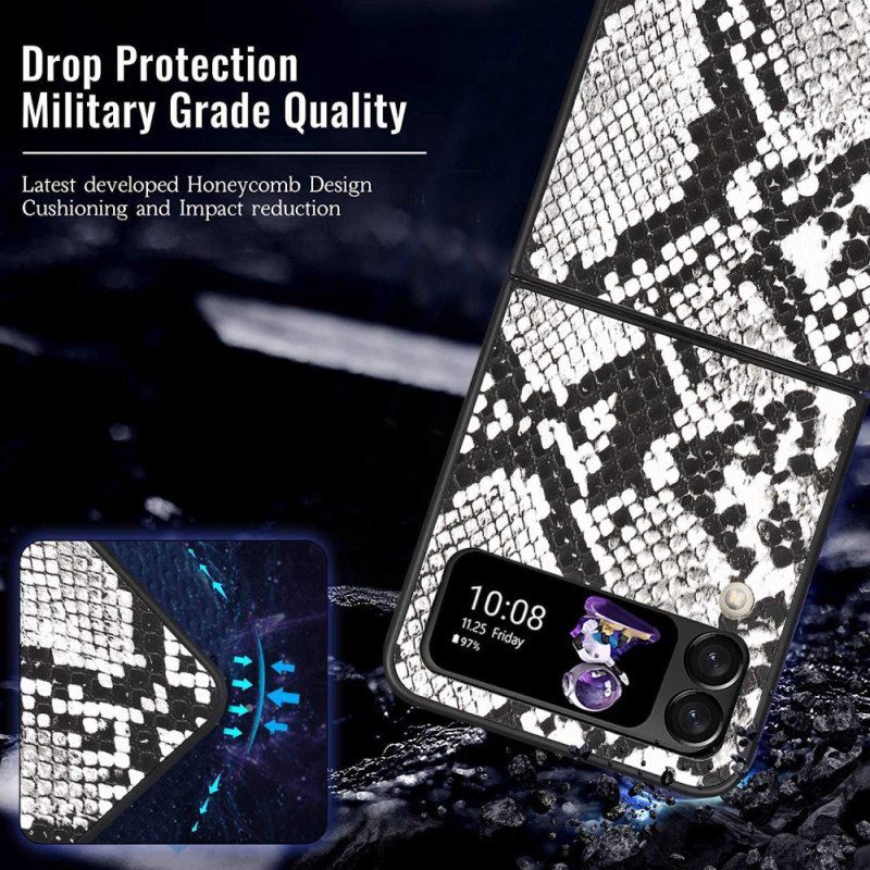 Case Samsung Galaxy Z Flip 4 Kotelot Flip Snake Skin Effect