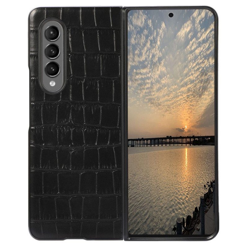 Case Samsung Galaxy Z Fold 4 Aitoa Krokotiilin Nahkaa