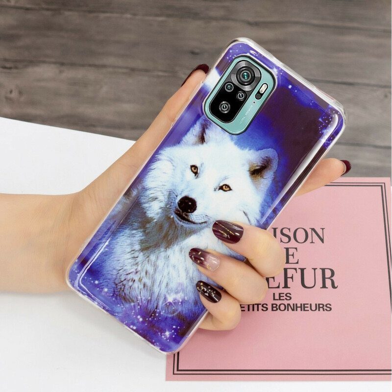 Case Xiaomi Redmi Note 10 / 10S Fluorescent Wolf -sarja