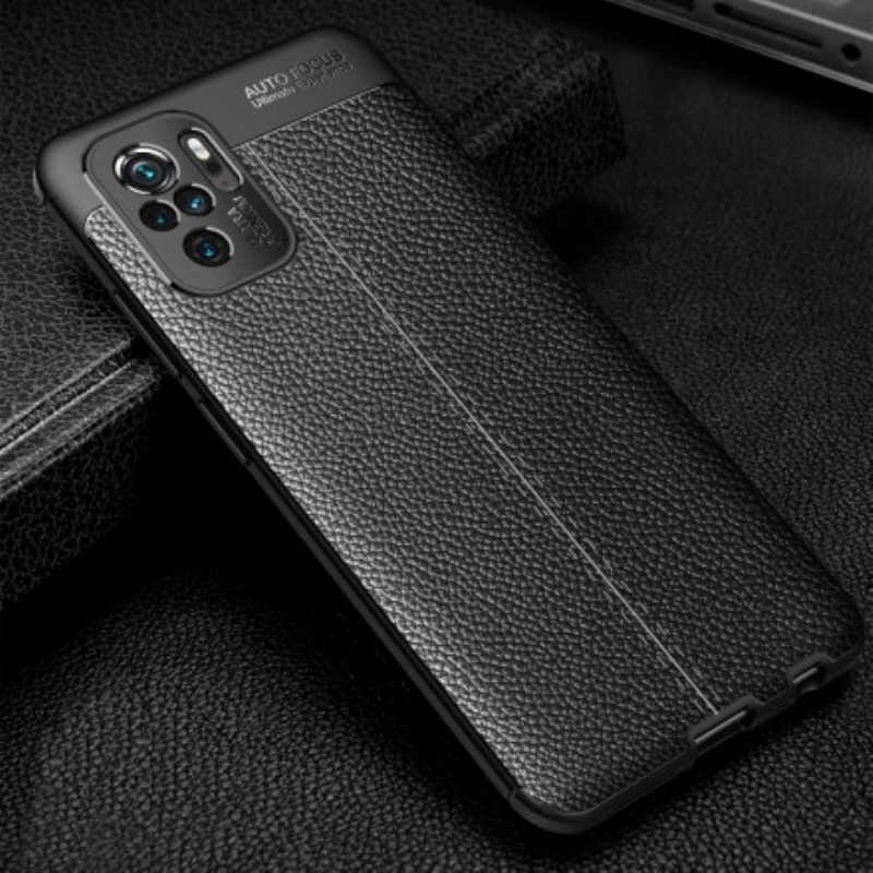 Case Xiaomi Redmi Note 10 / 10S Nahkaefekti Litsi Double Line