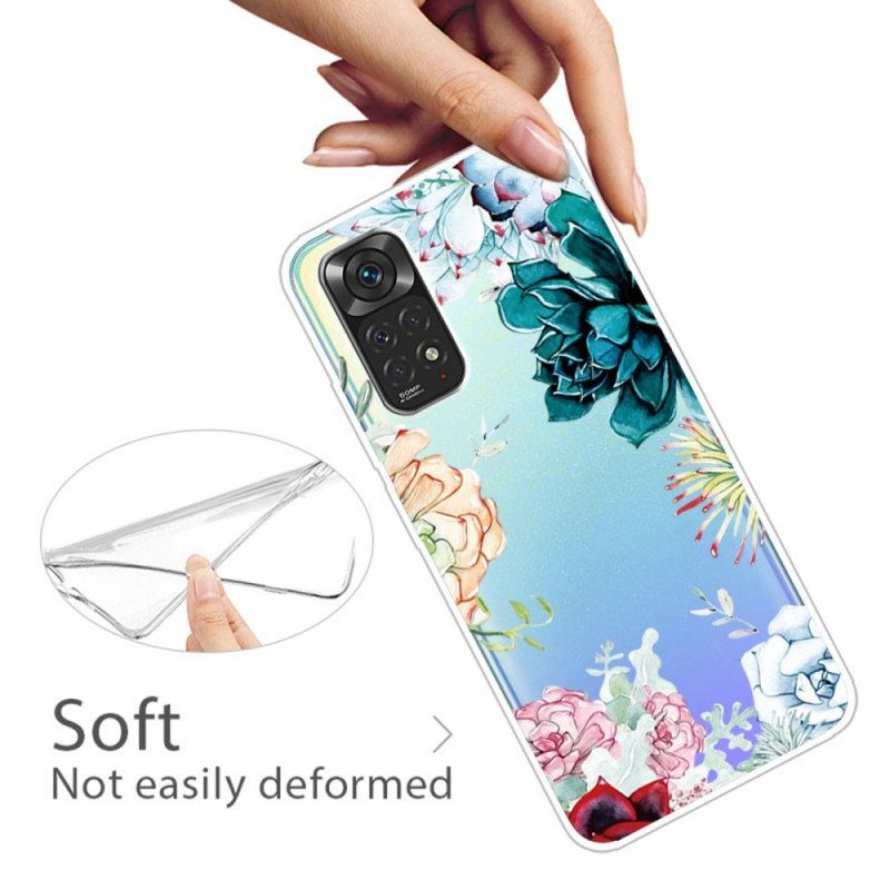 Case Xiaomi Redmi Note 11 / 11S Saumattomat Akvarellikukat