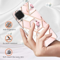 Case Samsung Galaxy A12 Murtumaton Puhelinkuoret Marmori Ja Kukkakruunu