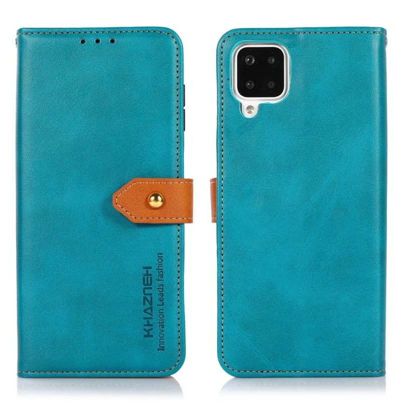 Flip Case Samsung Galaxy A12 Hemming Khazneh Bicolor Keinonahka