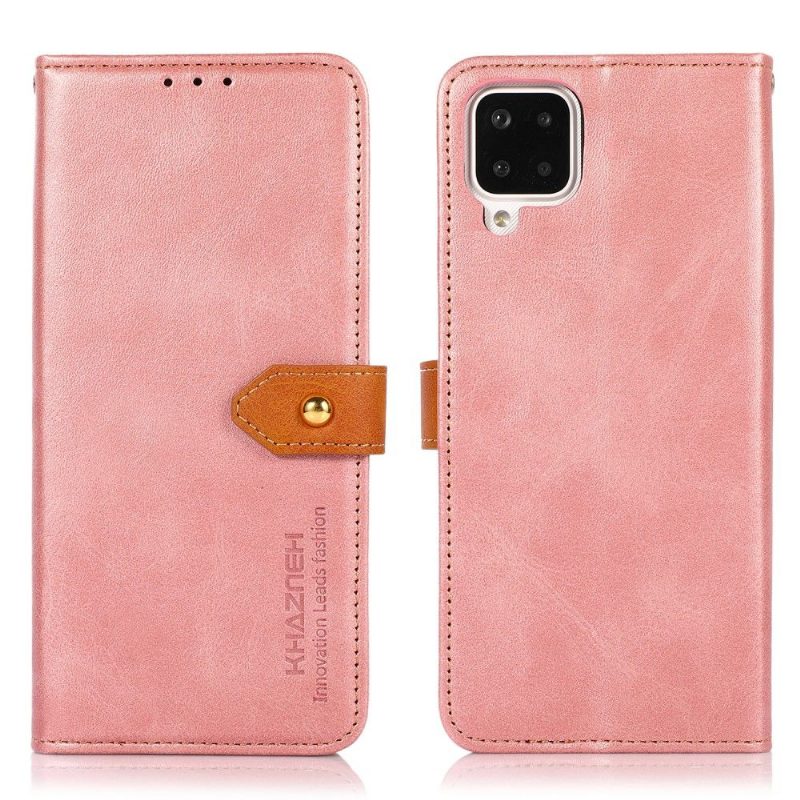 Flip Case Samsung Galaxy A12 Hemming Khazneh Bicolor Keinonahka