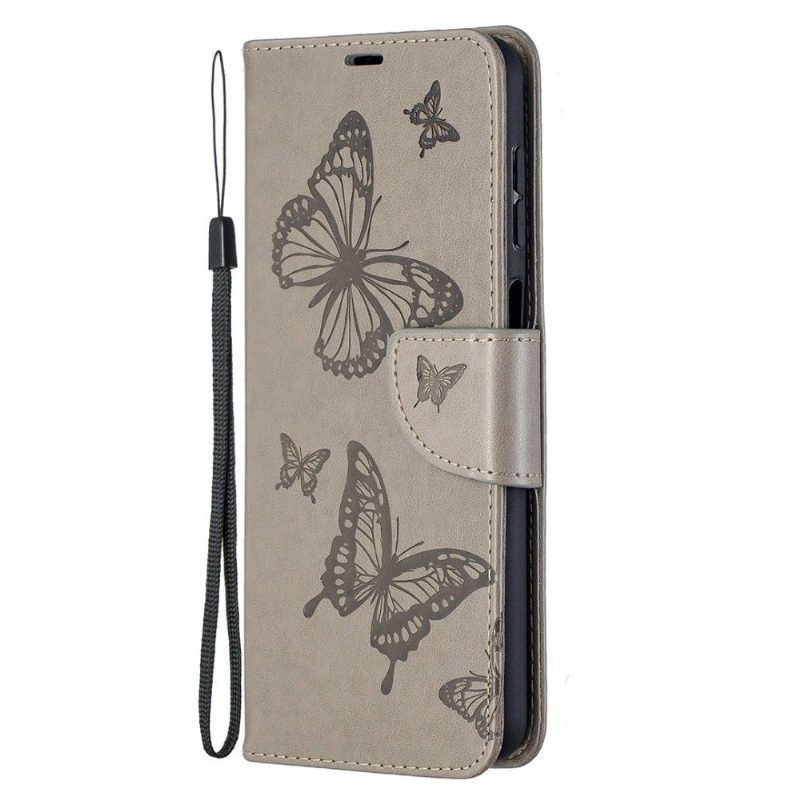 Kotelot Samsung Galaxy A12 Butterflies -toimintotuki