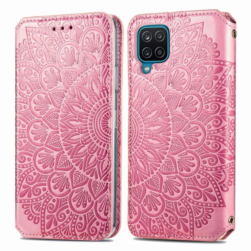 Kotelot Samsung Galaxy A12 Chic Mandala Keinonahkaa