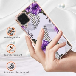 Kuori Samsung Galaxy A12 Hemming Eksoottisia Kukkia