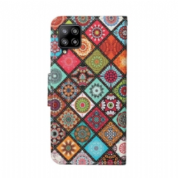 Nahkakotelo Samsung Galaxy A12 Kaleidoskooppi Mandala