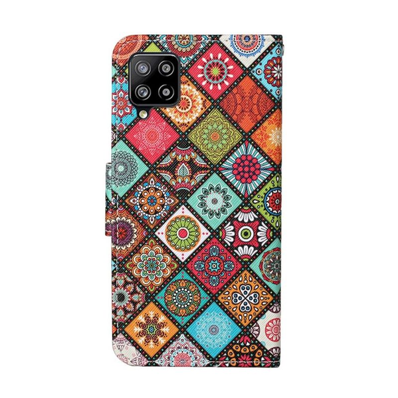 Nahkakotelo Samsung Galaxy A12 Kaleidoskooppi Mandala