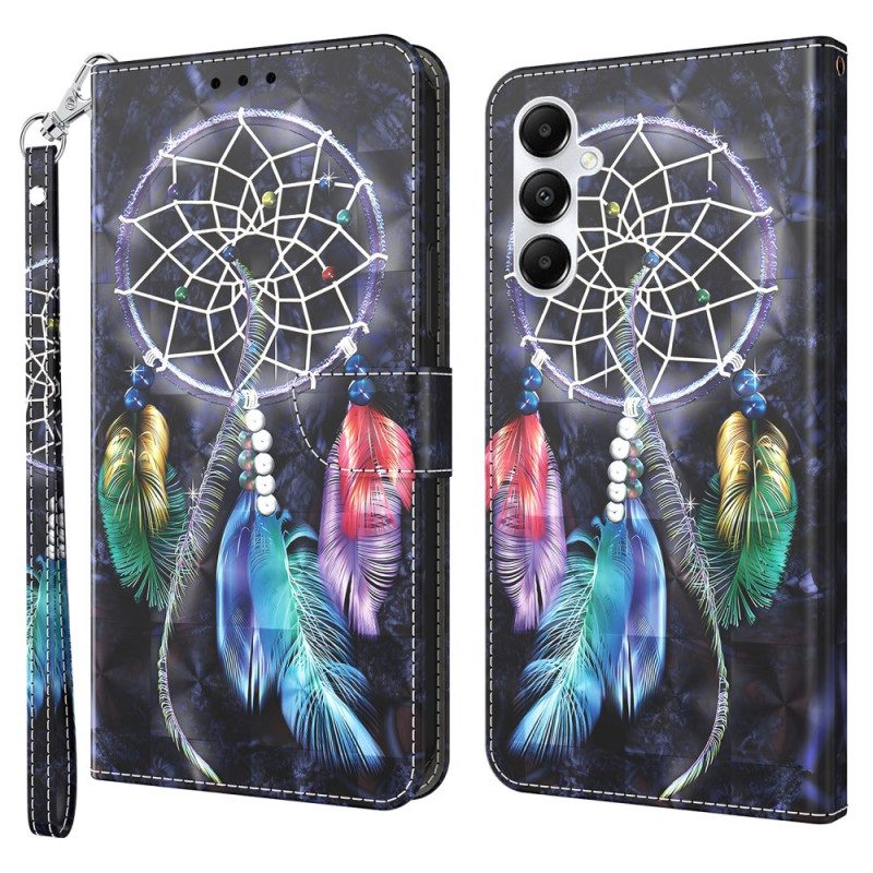 Kuoret Samsung Galaxy A55 5g Unisieppari Mustalla Taustalla Hihnalla