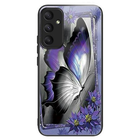 Kuori Samsung Galaxy A55 5g Purple Butterfly Tempered Glass