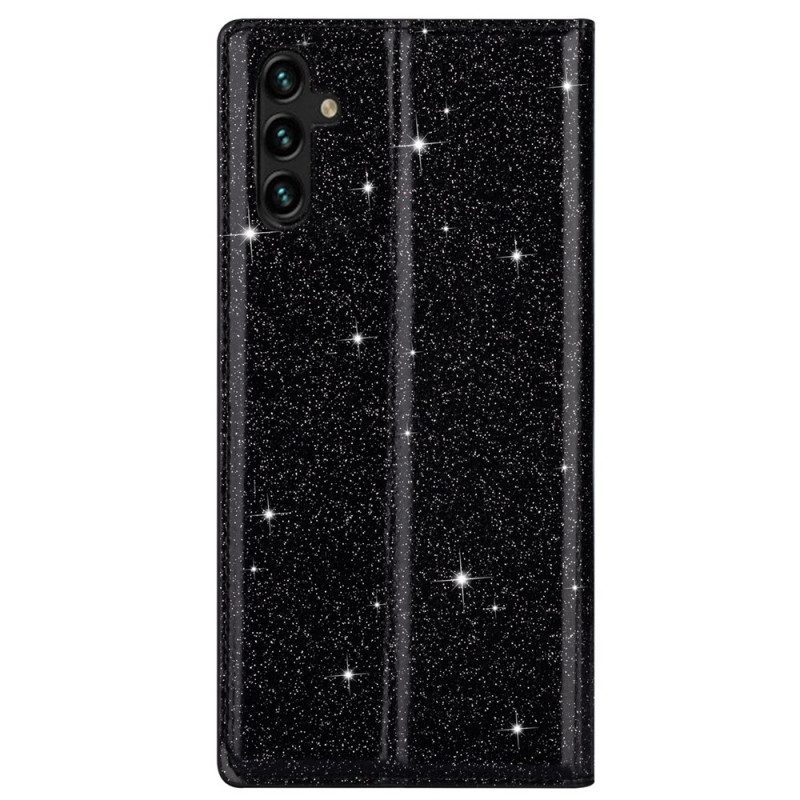 Nahkakotelo Samsung Galaxy A55 5g Glitteriä Suojakuori