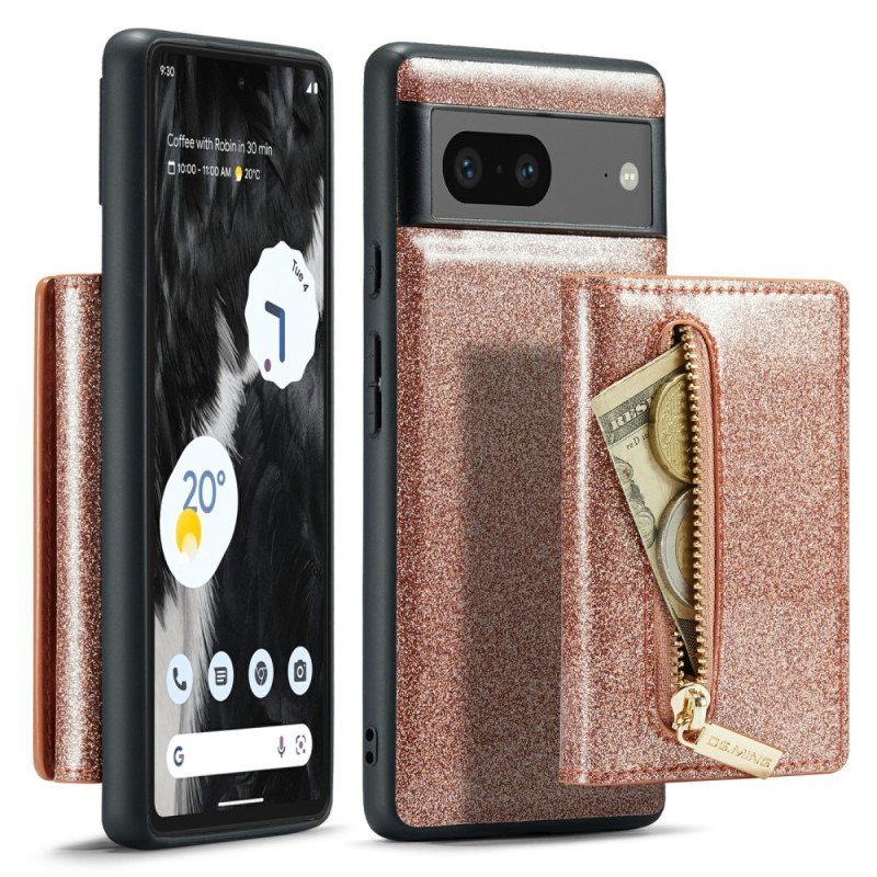 Kuori Google Pixel 7 Glitter Irrotettava Korttikotelo