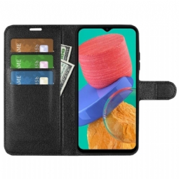 Flip Case Samsung Galaxy M33 5G Hemming Lompakkokuori Style Nahka