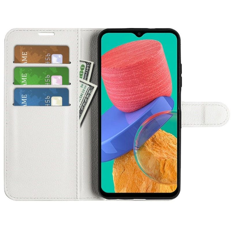 Flip Case Samsung Galaxy M33 5G Hemming Lompakkokuori Style Nahka