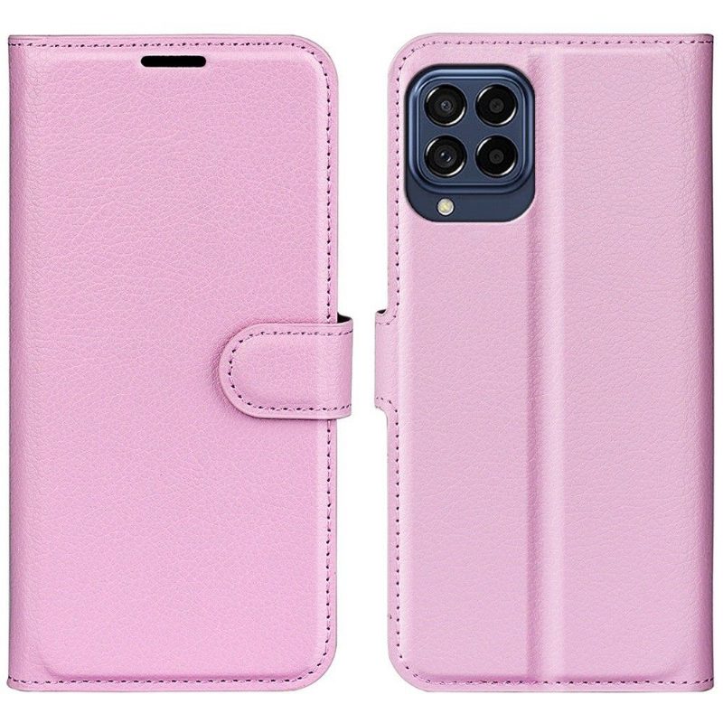 Flip Case Samsung Galaxy M33 5G Hemming Lompakkokuori Style Nahka