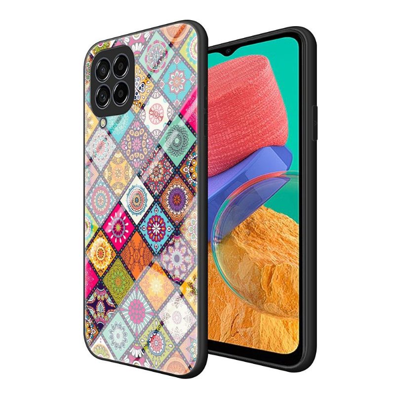 Kuori Samsung Galaxy M33 5G Kaleidoscope Mandala Jalustalla