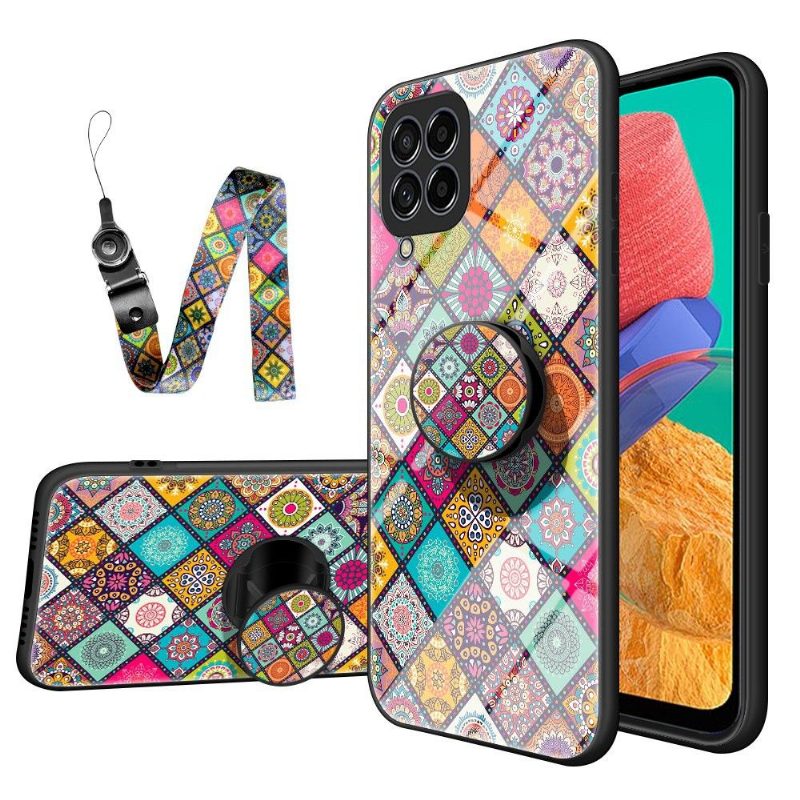 Kuori Samsung Galaxy M33 5G Kaleidoscope Mandala Jalustalla