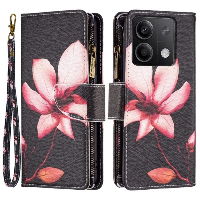 Kuoret Xiaomi Redmi Note 13 5g Lotus Strap -lompakko