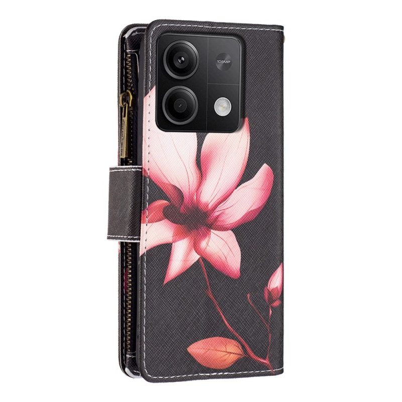 Kuoret Xiaomi Redmi Note 13 5g Lotus Strap -lompakko