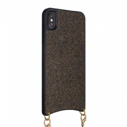 Case iPhone XS Max Paljetteja Kaulakorulla