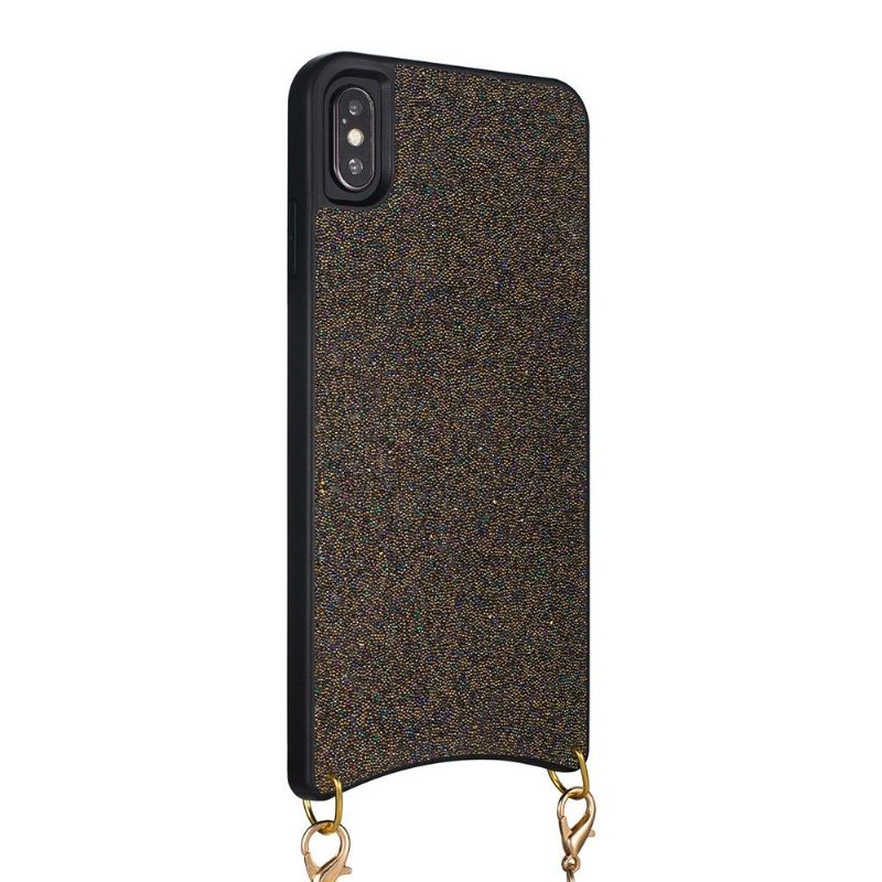 Case iPhone XS Max Paljetteja Kaulakorulla