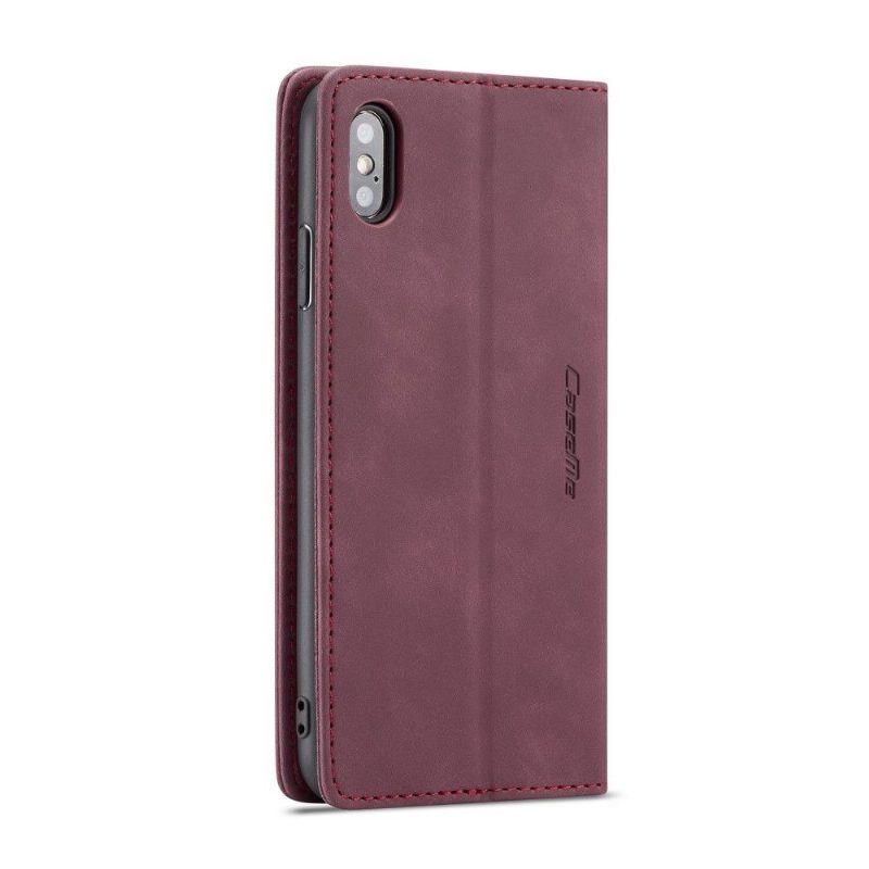 Kotelot iPhone XS Max Golias Leather Effect - Punaviini