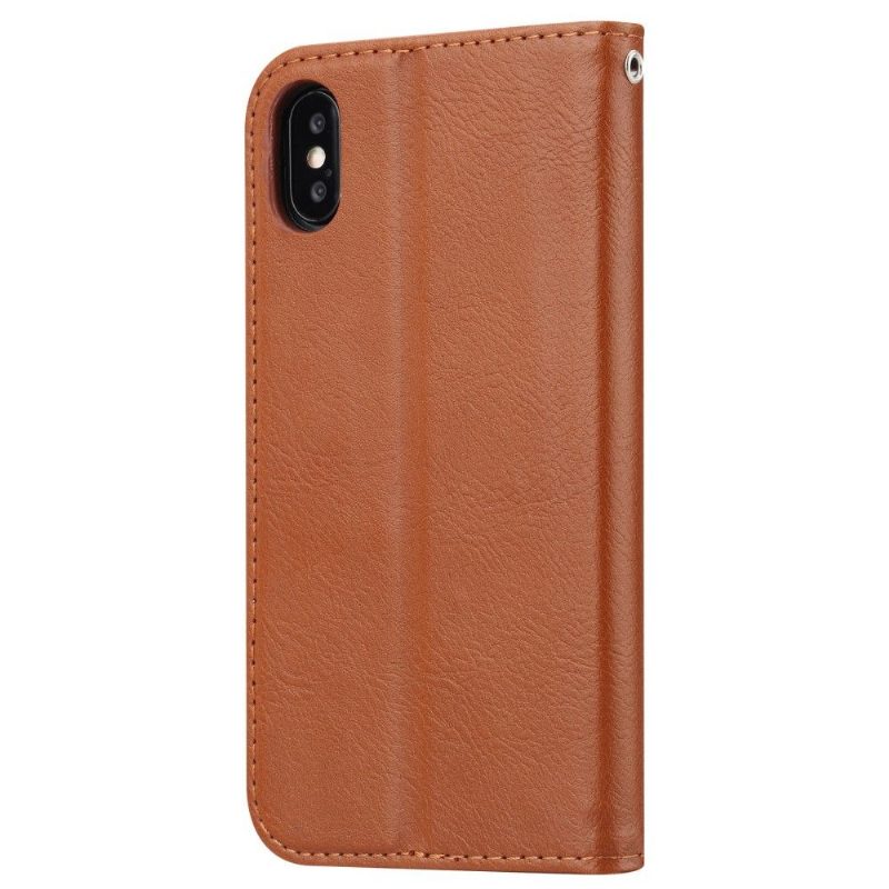 Kotelot iPhone XS Max Stand Case Nahkaefekti