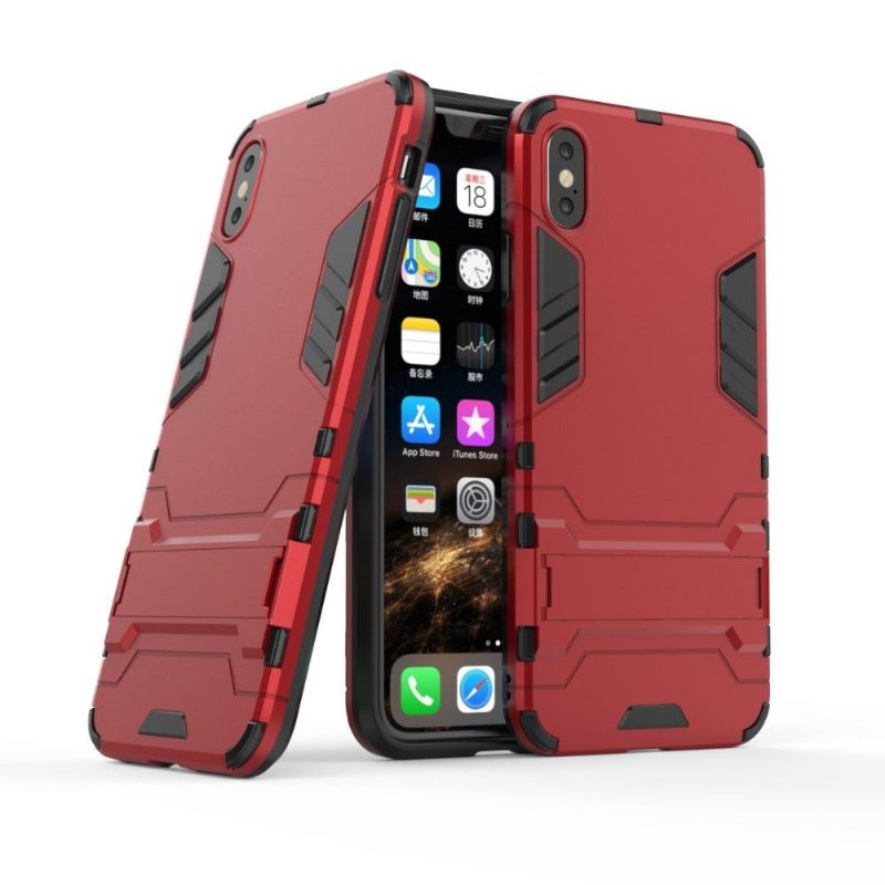 Kuori iPhone XS Max Cool Guard Integroidulla Jalustalla