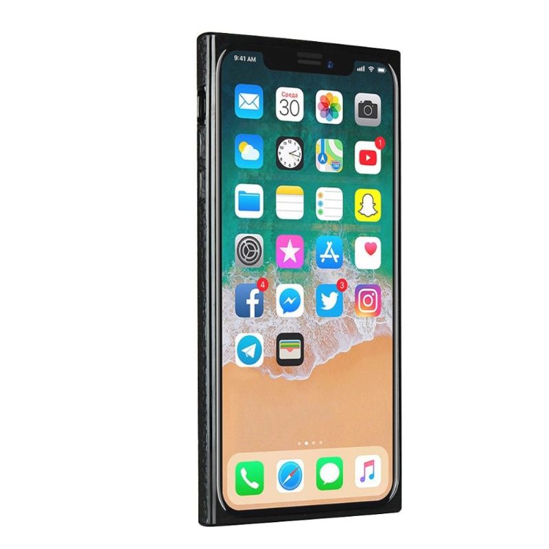 Kuori iPhone XS Max Nahkaefekti Hihnalla