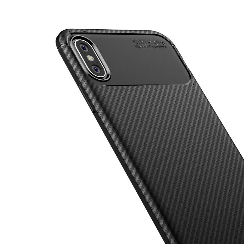 Kuori iPhone XS Max Suojakuori Style Carbon Fiber