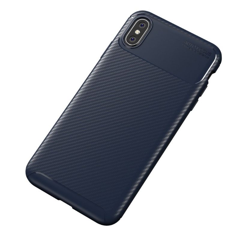 Kuori iPhone XS Max Suojakuori Style Carbon Fiber