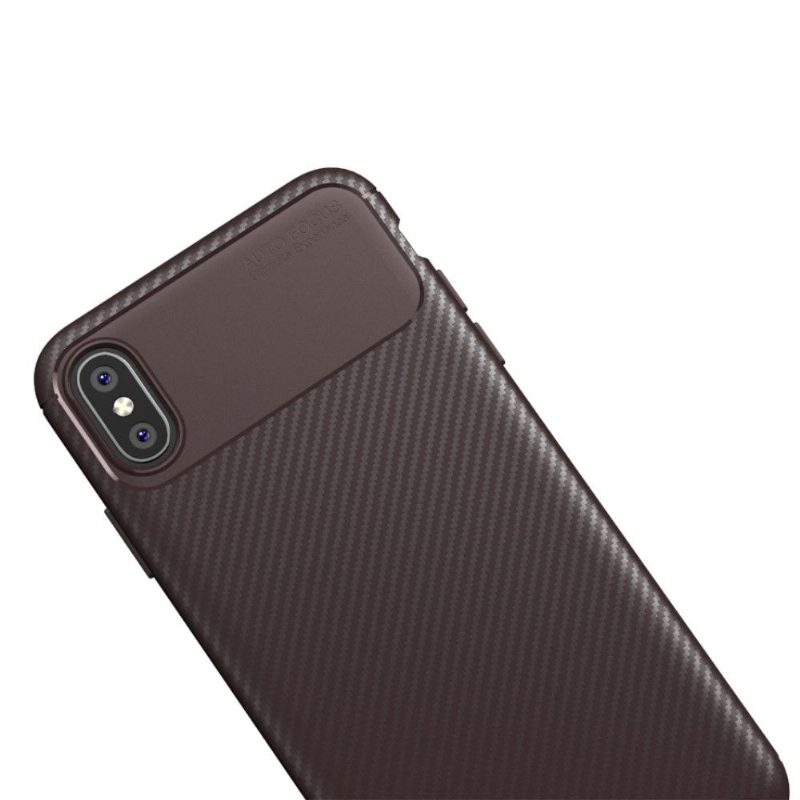 Kuori iPhone XS Max Suojakuori Style Carbon Fiber