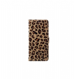 Nahkakotelo Nokia 5.1 Murtumaton Puhelinkuoret Leopard Print -korttikotelo