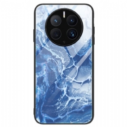 Case Huawei Mate 50 Pro Tyylikäs Marmorinen Karkaistu Lasi