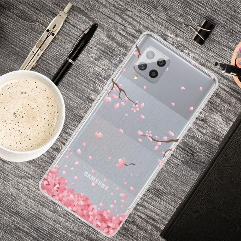 Case Samsung Galaxy A42 5G Murtumaton Puhelinkuoret Vaaleanpunainen Kukka