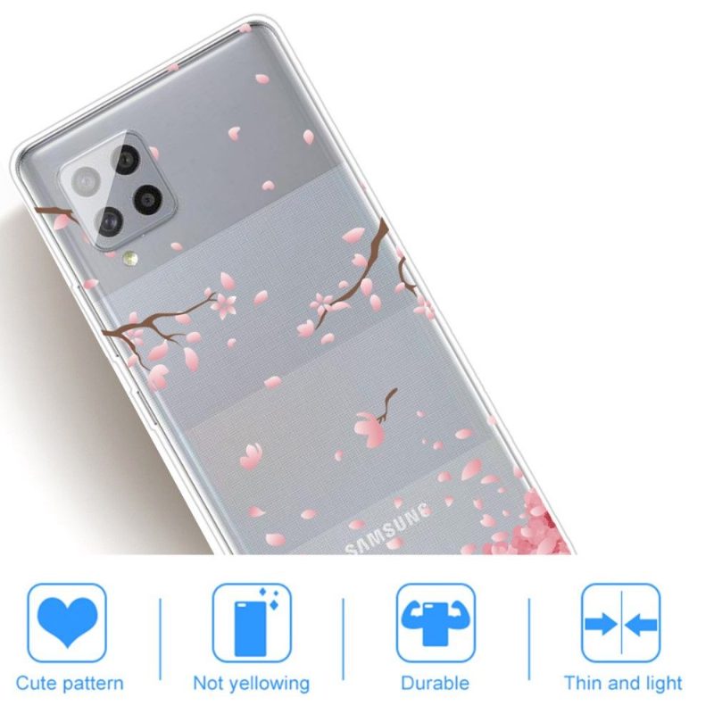 Case Samsung Galaxy A42 5G Murtumaton Puhelinkuoret Vaaleanpunainen Kukka